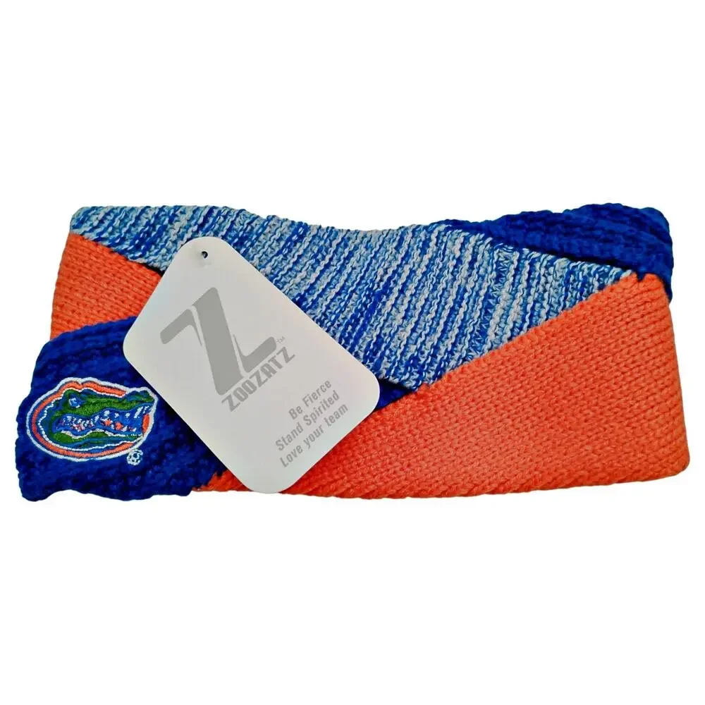 Zoozatz UF Florida Gators Headband Ear warmer Orange Blue NWT NEW OSFM